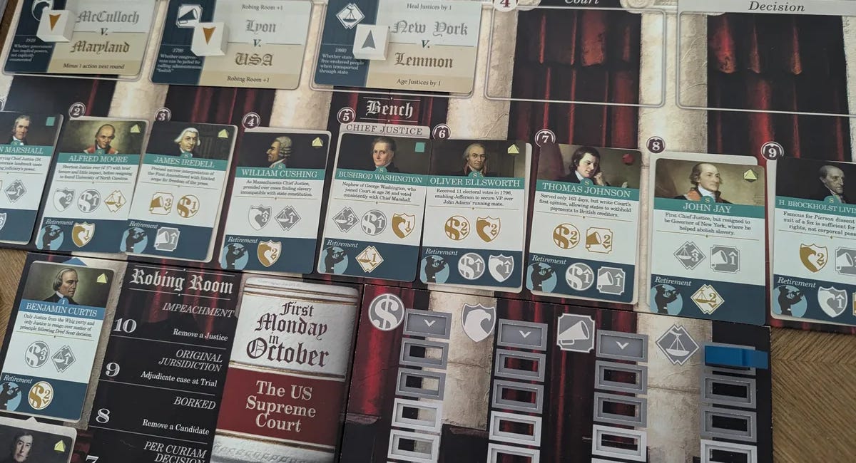First Monday in October: Turning Supreme Court history into tabletop strategy