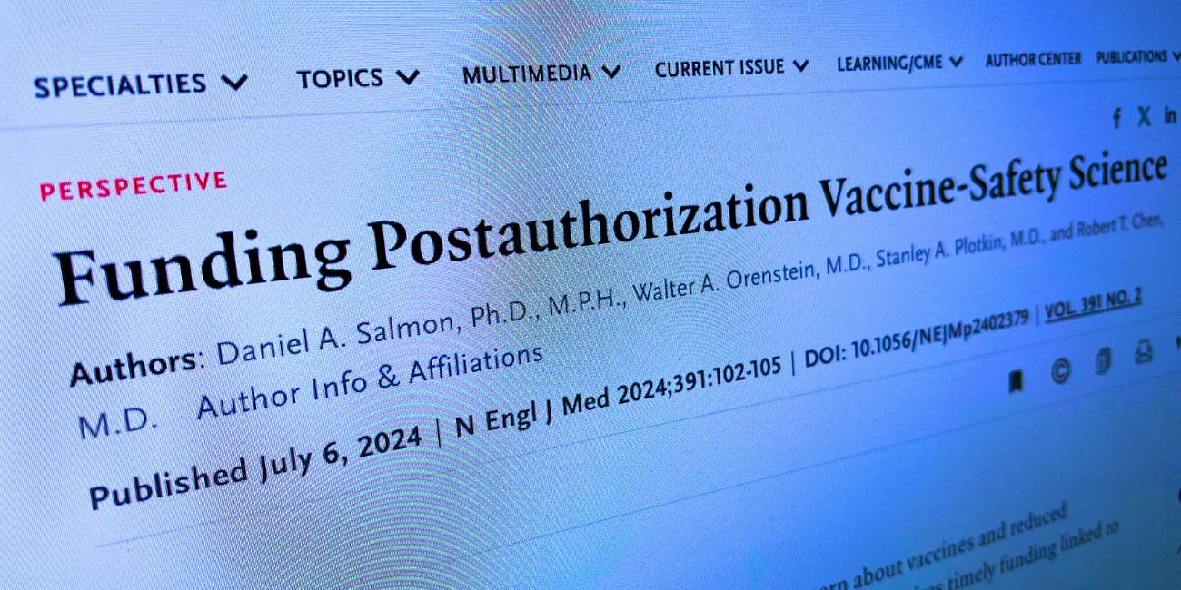 Top Vaccinologist Admits Vaccines Are Not Properly Tested for Safety: 'The New England Journal of Medicine'