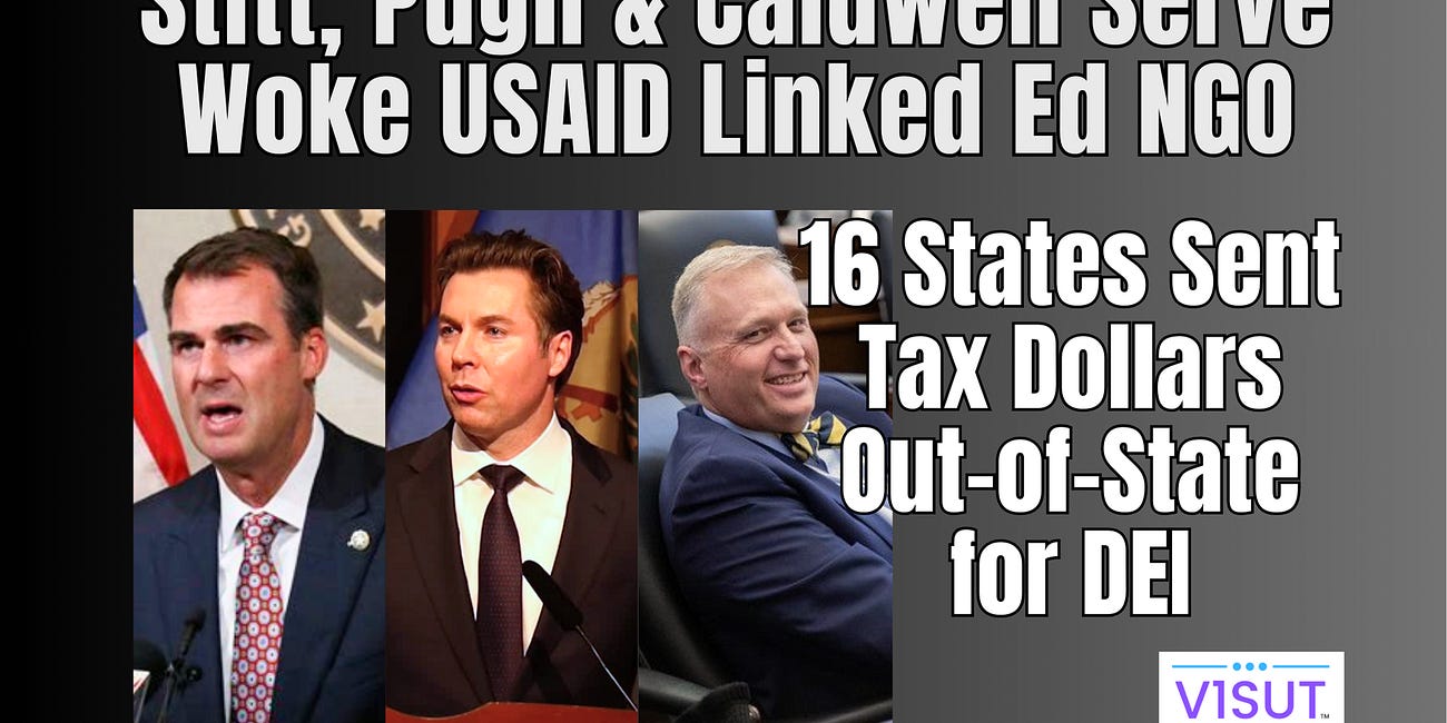 OK Gov Stitt, Sen Pugh, Rep Caldwell Serve USAID Linked Education NGO, Send OK Tax Dollars Out-of-State for DEI