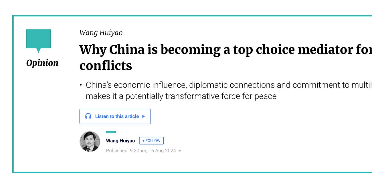 Henry Huiyao Wang: Why China is becoming a top choice mediator for global conflicts
