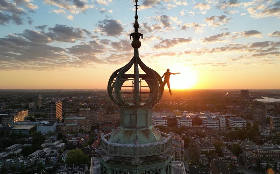 Instagram Reel Shocks Groningen as Daredevil Climbs the Martini Tower