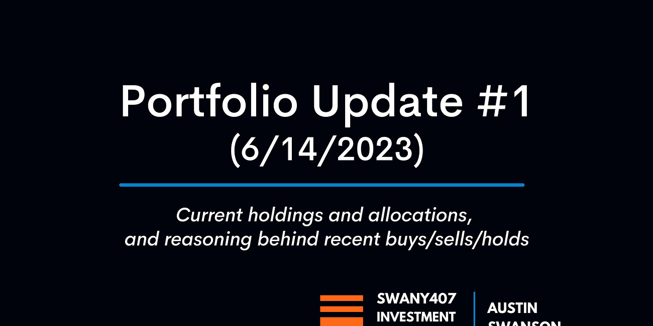 Portfolio Update #1 (6/14/2023)