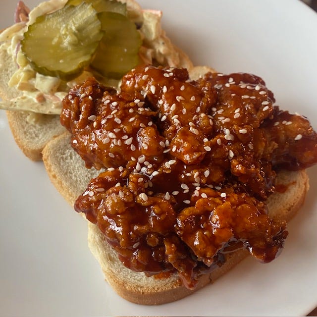 RECIPE: Gochujang-Honey "Bear Claw" Chicken Sandwich