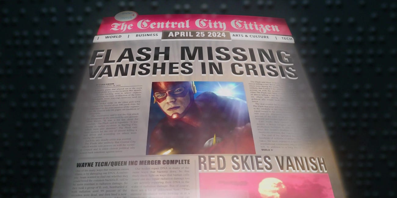FLASH MISSING; VANISHES IN CRISIS