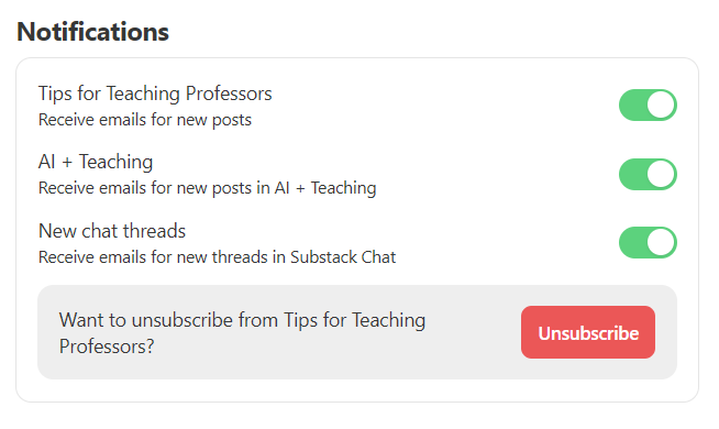 How to Subscribe to AI + Teaching Section