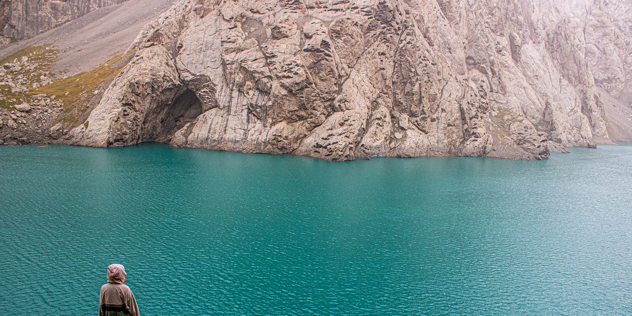 The "lake coming in", Kel Suu Lake, Kyrgyzstan