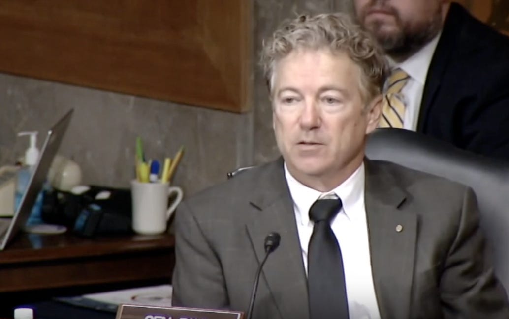 "The problem still being:" Senator Rand Paul's intelligent observation on Ivermectin and COVID trials.