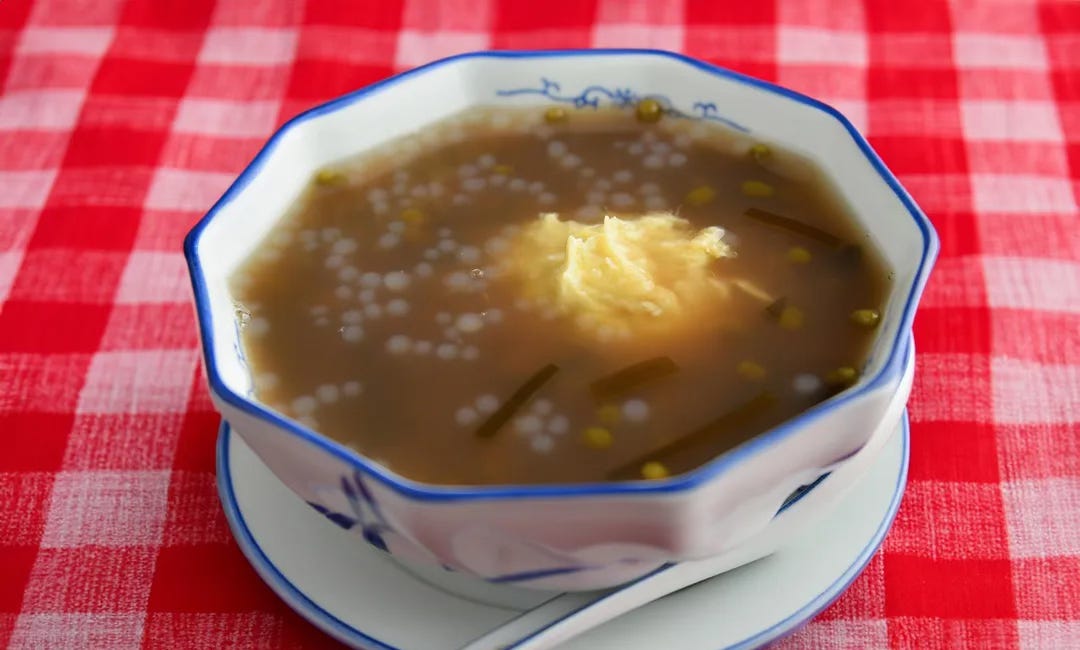 durian green bean soup - an old-school treat!