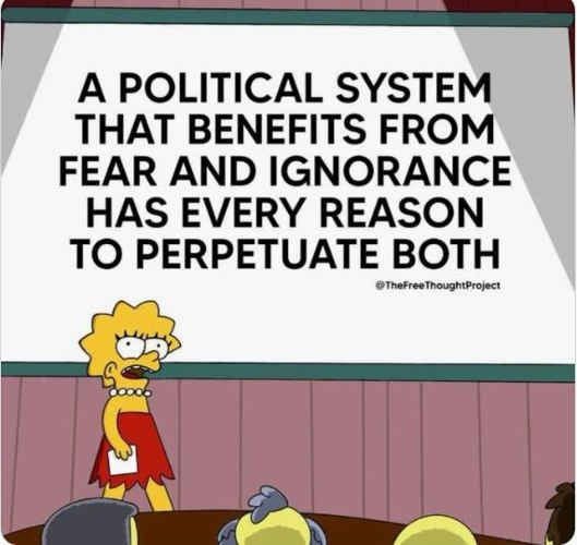 MEME DROP #296: A Political System That Benefits From Fear And Ignorance 