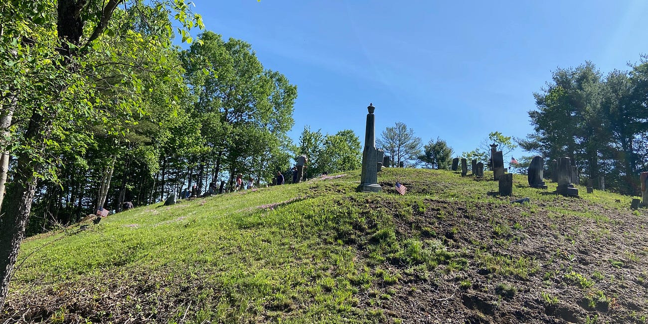 Cleaning and refurbishing the headstones at the Beaver Meadow Cemetery - A photo Essay
