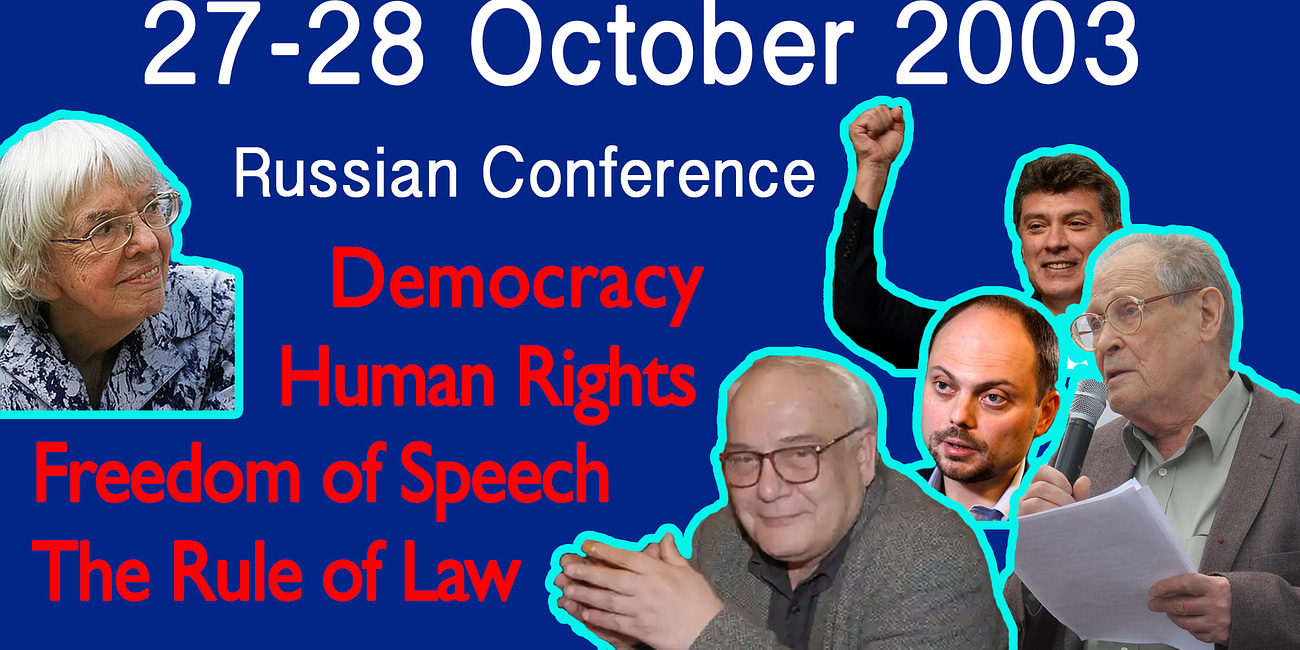 L'opposizione russa: 27-28 ottobre 2003 - Conferenza panrussa delle organizzazionI della società civile