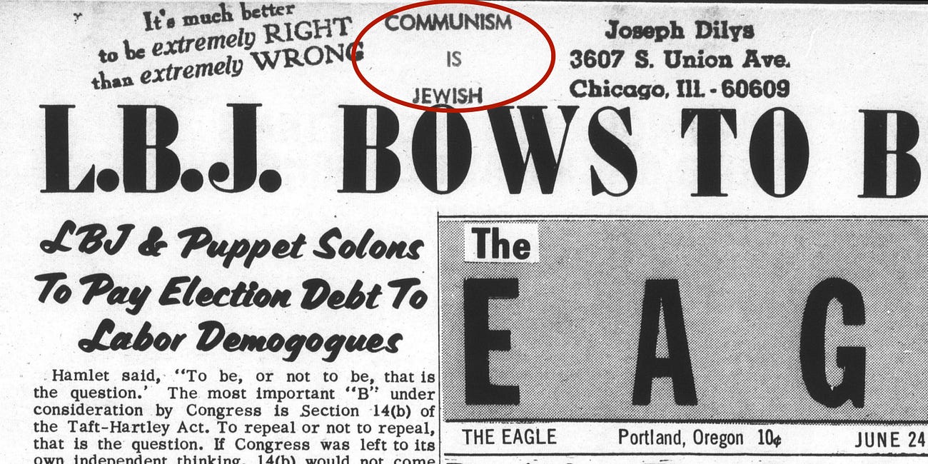 Antisemitism and the Genealogy of American anti-leftism