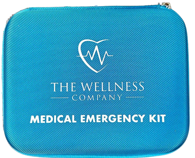1) Travellers kit, 2) First aid kit, 3) emergency preparation kit, 4) & contagion control kit; these are 4 (four) kits being promoted/offered by The Wellness Company (TWC); McCullough, myself, Thorp, 