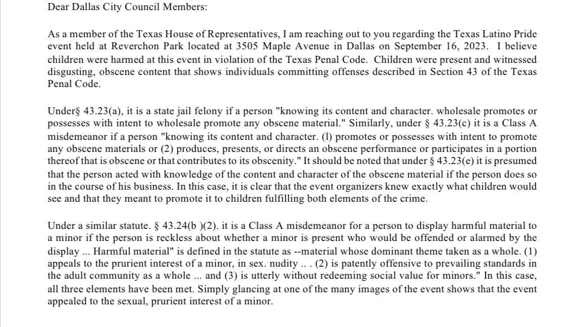 Plano TX Rep. Matt Shaheen launches Christian attack on Texas Latino Pride Fest. Will criminal charges be filed against organizers? Update 1,2,3.