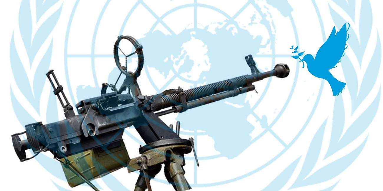 The U.N. uses words for peace but acts for war