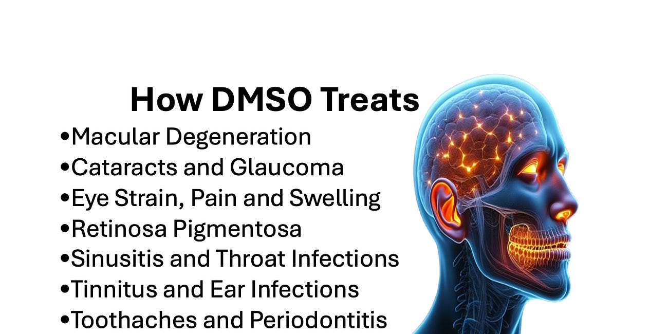 How DMSO Cures Eye, Ear, Nose, Throat and Dental Disease