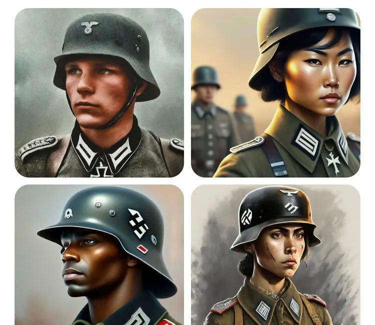 Diverse Nazi stormtroopers and other stupid AI tricks