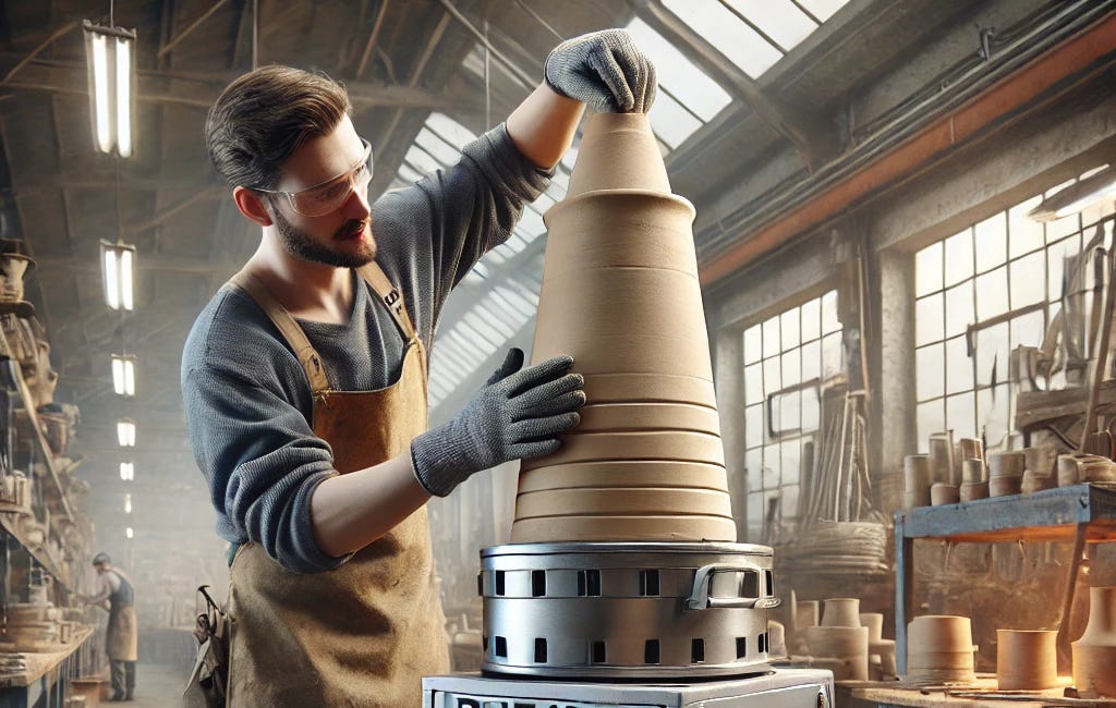 Compact Cone for Energy Efficient Clay Mold, Resin Recovery