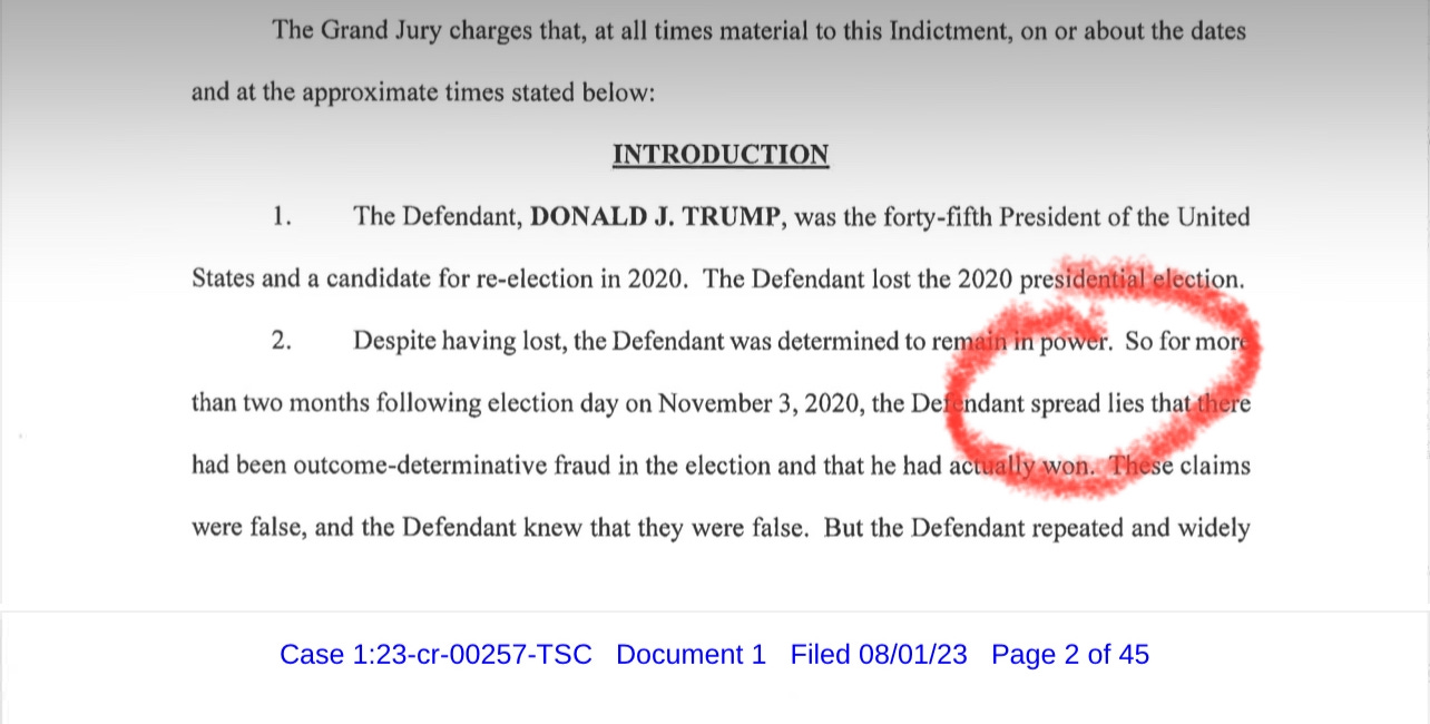 Trump Indicted for One Mistake
