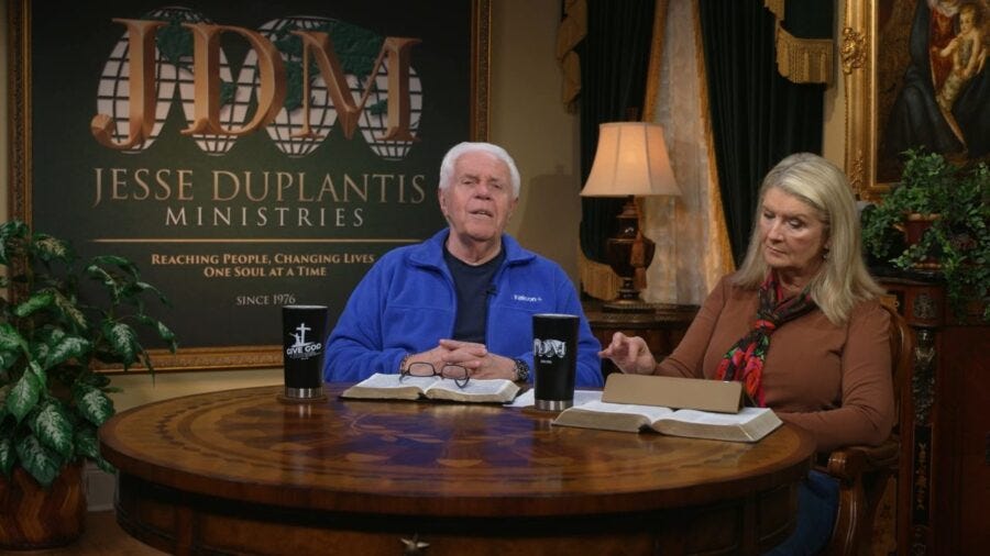 Jesse Duplantis’ Wife Accidentally Calls Him An ‘Ungodly Man’ Over Scripture Twist +LOL!!!!