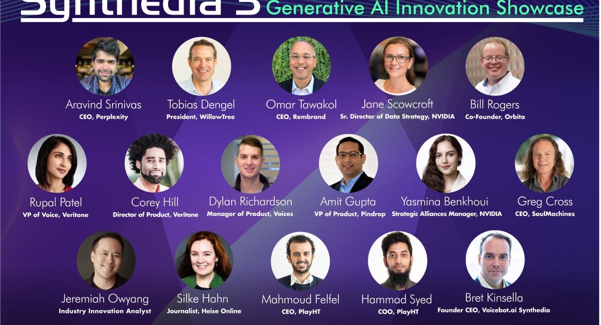 Don't Miss the Generative AI Innovation Showcase - Synthedia 3 Online Conference