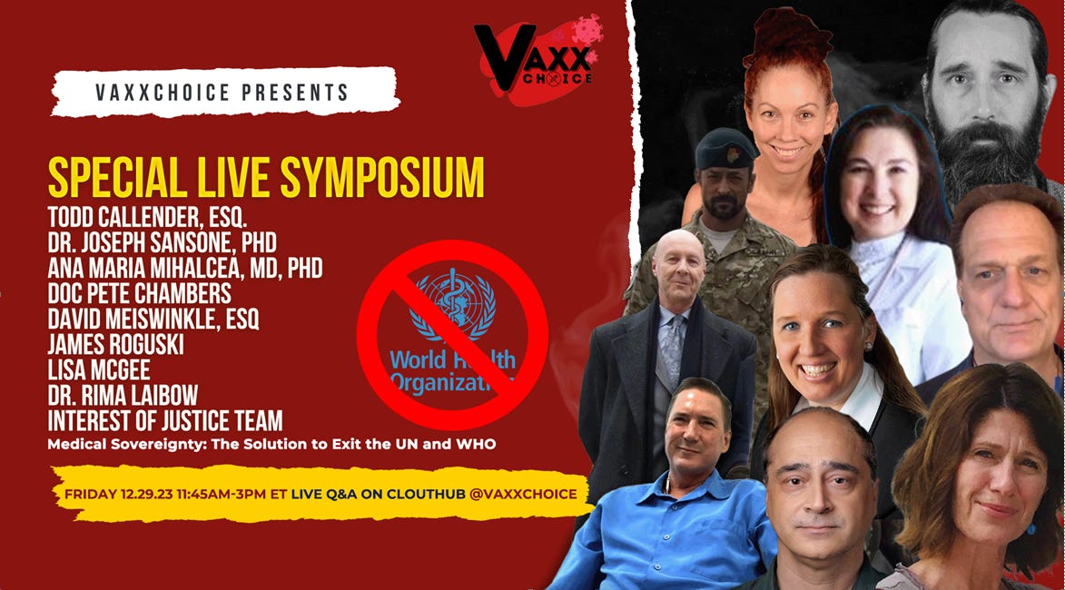 Video Now Available For Viewing: The Symposium: Medical Sovereignty: The Solution To Exit The UN & WHO