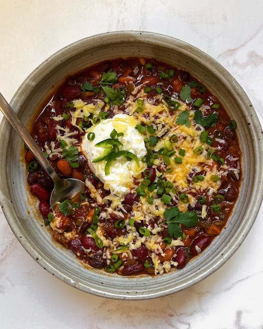 Scallion 3-Bean Chili