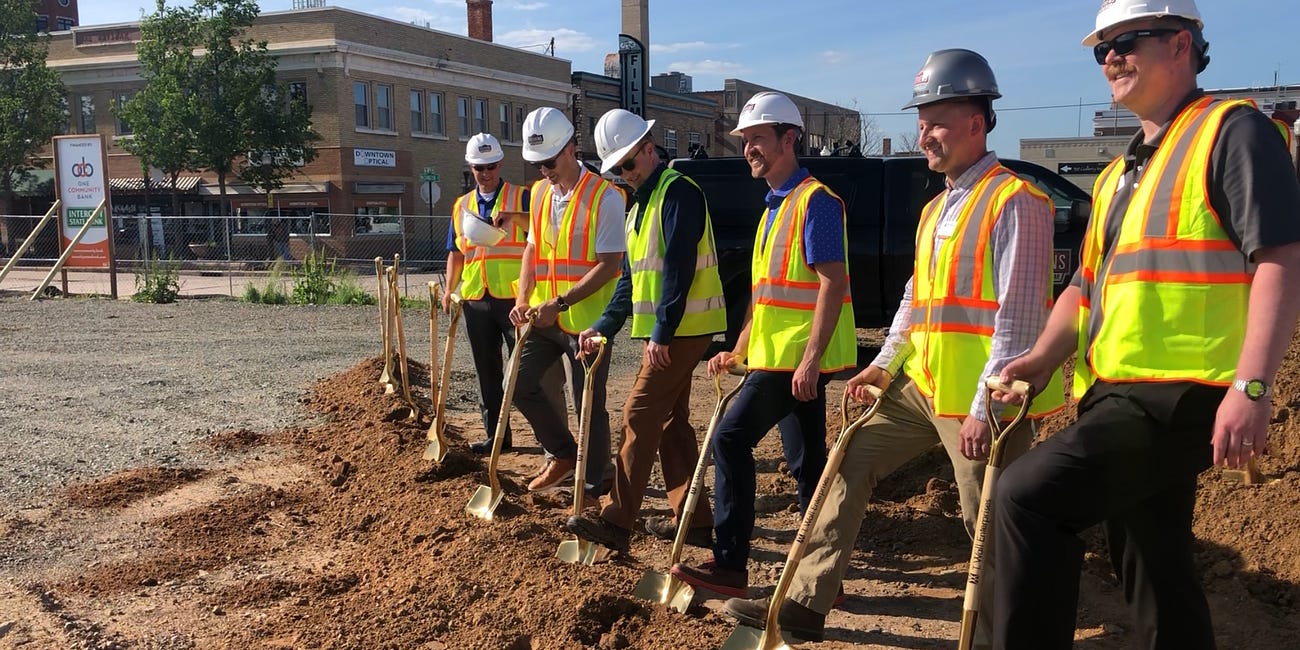 A sigh of relief as the first ground is broken on the old mall site 