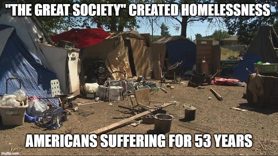 "The Great Society" CREATED Homelessness 