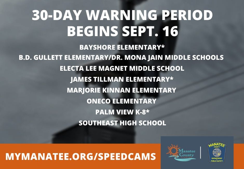 New Speed Detection Cameras Installed in School Zones Across Manatee County