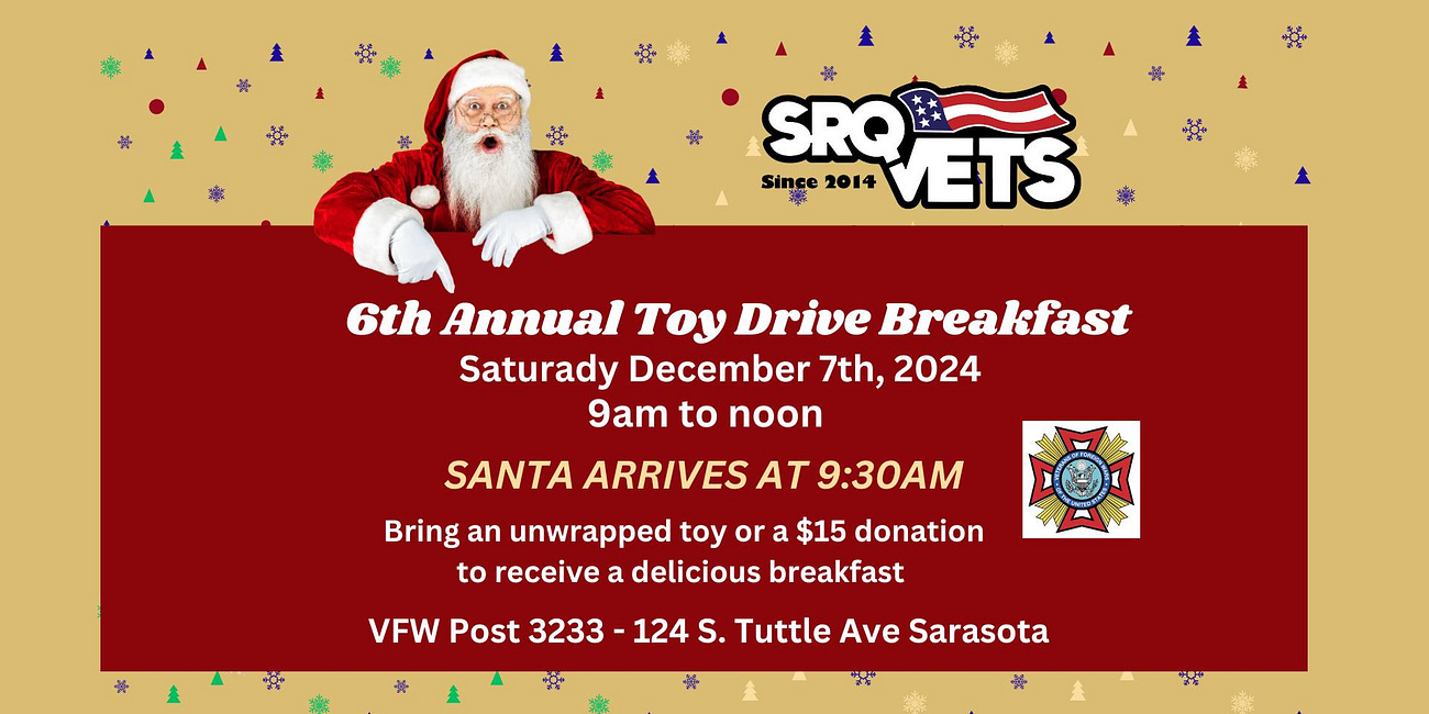 SRQ VETS Hosts Holiday Breakfast and Toy Drive to Spread Cheer