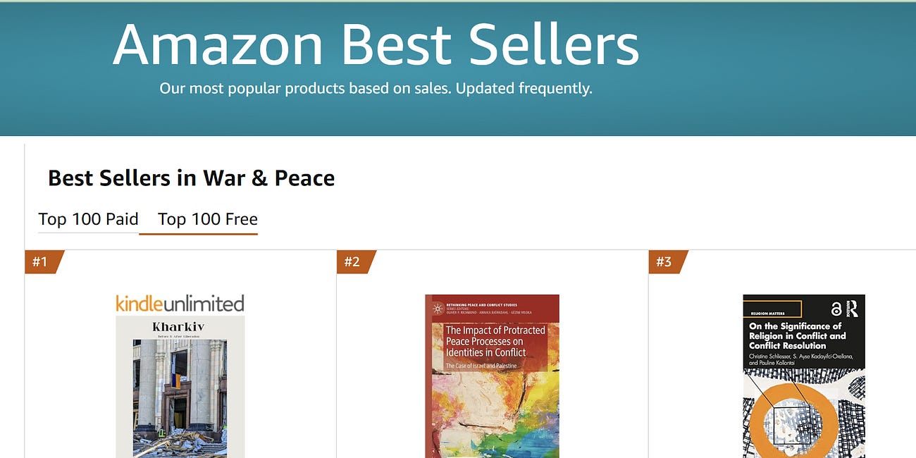 Sarah Ashton-Cirillo's Kharkiv: Before & After Liberation hit #1 on Amazon. It's free this weekend 