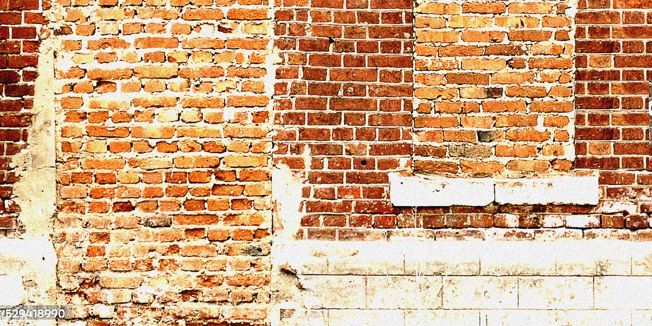 The window is bricked up. Maybe I shouldn’t have come.