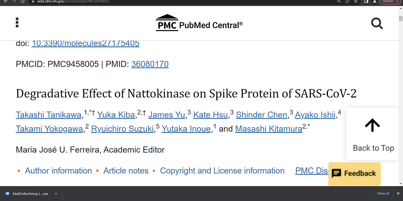 Deadly spike protein (from COVID virus & mRNA technology based gene vaccine); How do we clear? How do we detoxify, dissolve, clear spike/fragments? indications are spike persists months, years; 