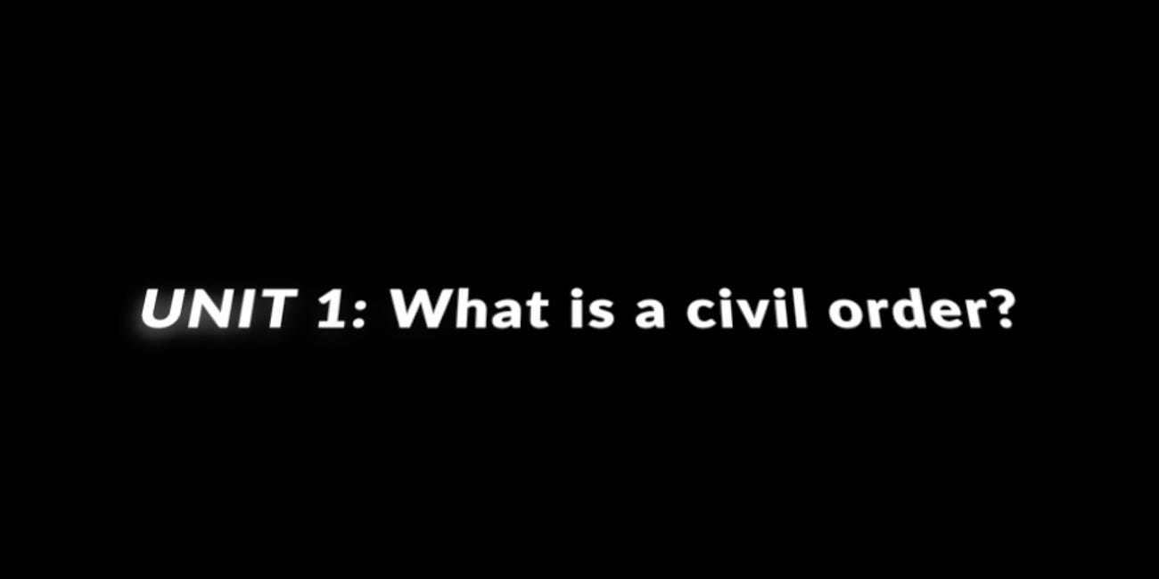 What is Civil Order?