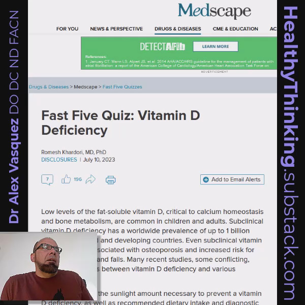 More MISINFORMATION from MEDSCAPE on VitaminD (July2023)