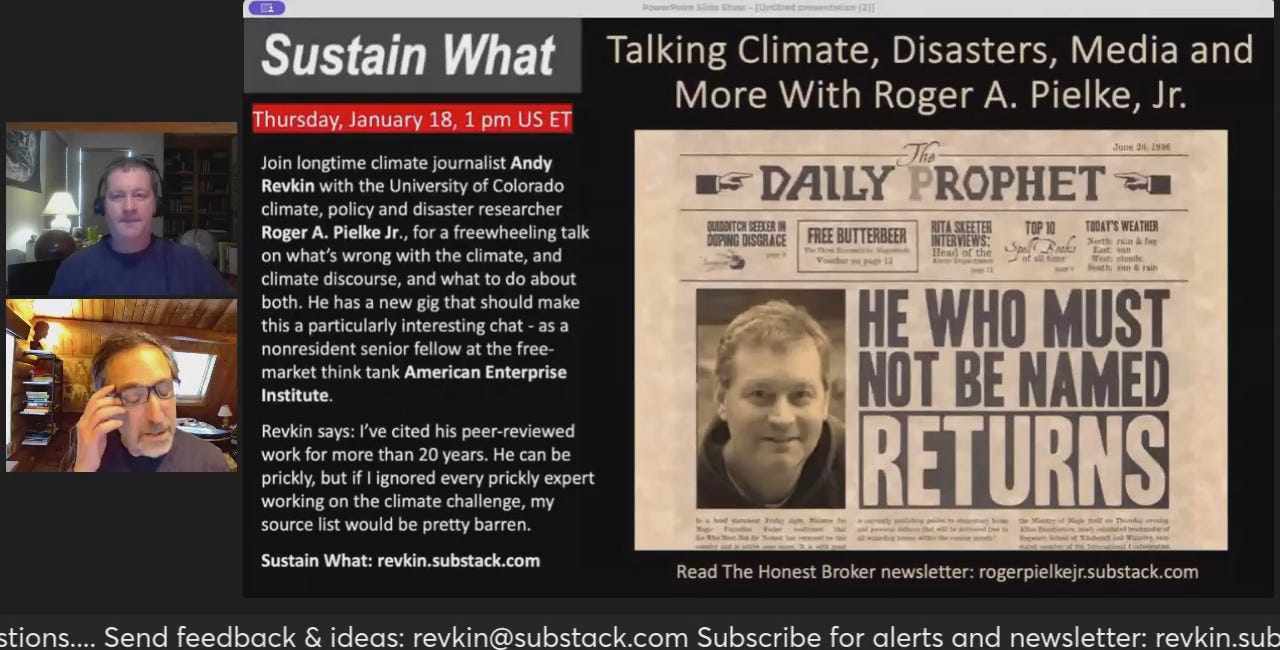 Exploring Disasters, Climate, the Media and More with an Expert "Who Must Not Be Named"