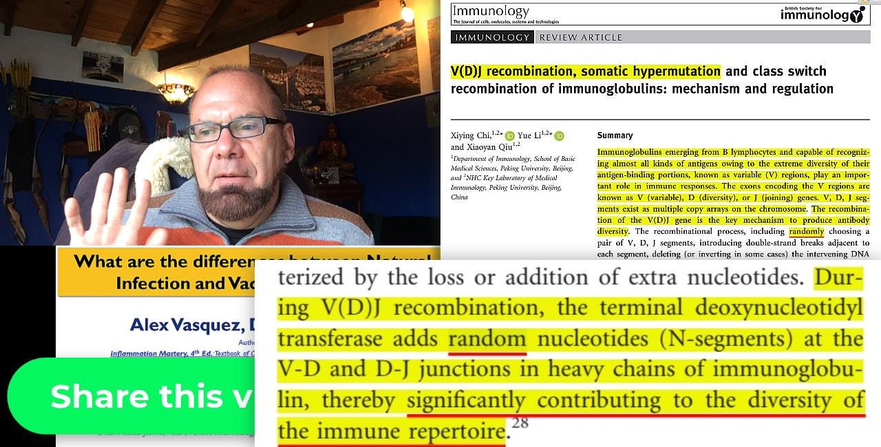 Differences* between Natural Infection and PharmaInjection (Part1) *biological, quantitative, qualitative