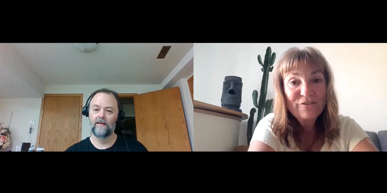 The parable of, "Dennis chattin with Sonja Testerman of youtube's 'Tree of Knowledge' channel"