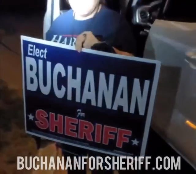 VIDEO: Democrat Caught Stealing Sign While Wearing Harris/Walz Shirt