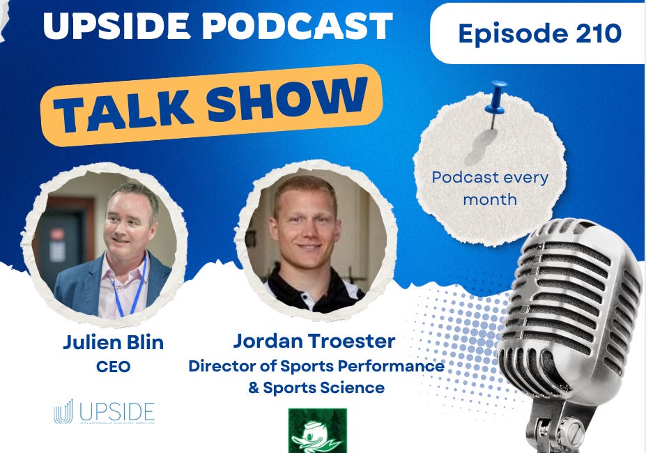 🎙️ Upside Chat with Jordan Troester, PhD, Director of Sports Performance & Sports Science (University of Oregon/NCAA)
