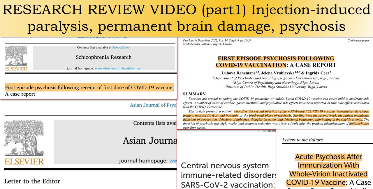 SCIENCE VIDEO (Part1) You can protect yourself from injection-induced paralysis, permanent brain damage, psychosis by avoiding the injection that triggers paralysis, permanent brain damage, psychosis