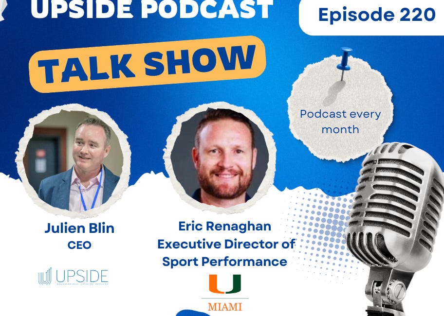 🎙️ Upside Chat with Eric Renaghan, Executive Director of Sport Performance, University of Miami (NCAA)