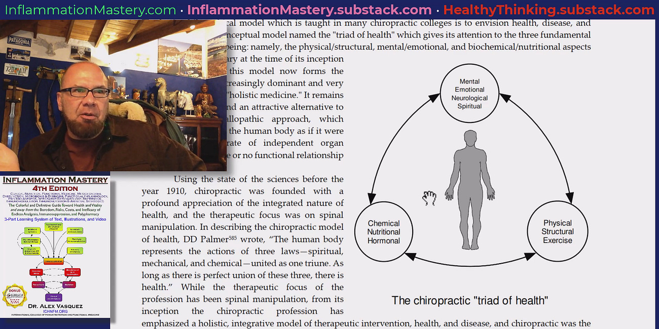 Health Homework (00) Re-Creating and Maintaining *YOUR* Foundation for Health: The 1 Most Essential Component from Naturopathic Medicine and the 3 Pillars of Chiropractic