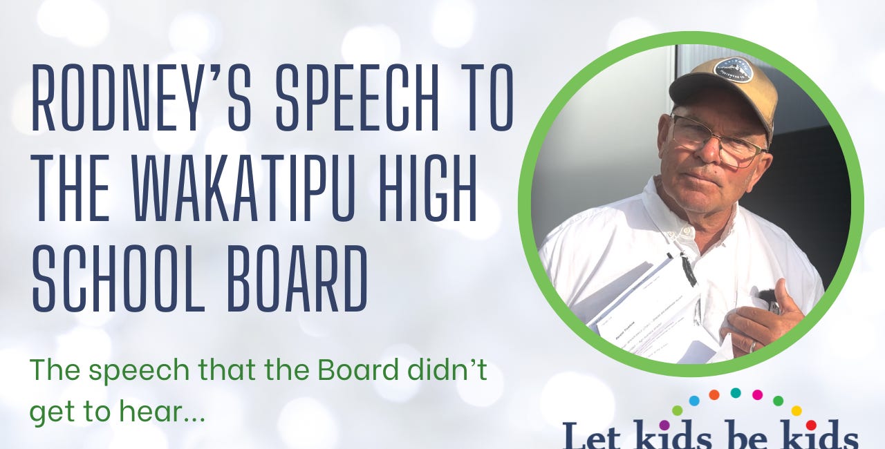 Concerned Father Vs School Board - THE BOARD SPEECH - Part 2 of 2