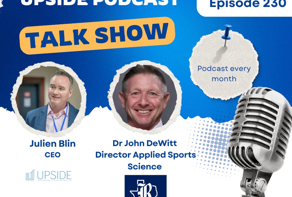 🎙️ Upside Chat with John DeWitt, Director of Applied Sports Science, Athletic Department, Faculty Member, Rice University (NCAA).