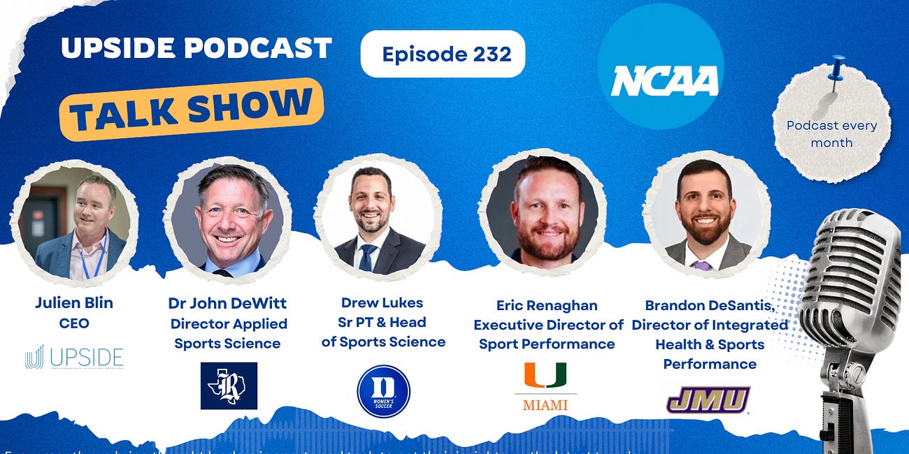 🔥Upside NCAA Group Chat with Eric Renaghan (University of Miami/NCAA), Drew Lukes (Duke University/NCAA), Dr John DeWitt (Rice University), Brandon DeSantis (James Madison University/NCAA) 