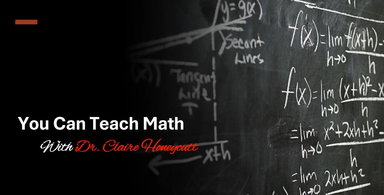 You Can Teach Math