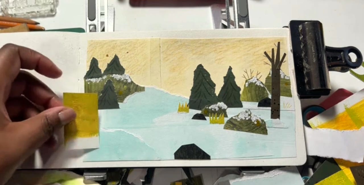 We’re live collaging, baby!