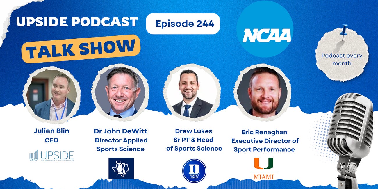 🔥Upside NCAA Group Chat with Eric Renaghan (University of Miami/NCAA), Drew Lukes (Duke University/NCAA), Dr John DeWitt (Rice University) On The Transfer Portal, NIL, AMS, Nutrition And More